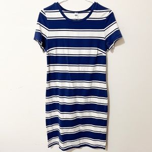 Old Navy blue and white stripped dress